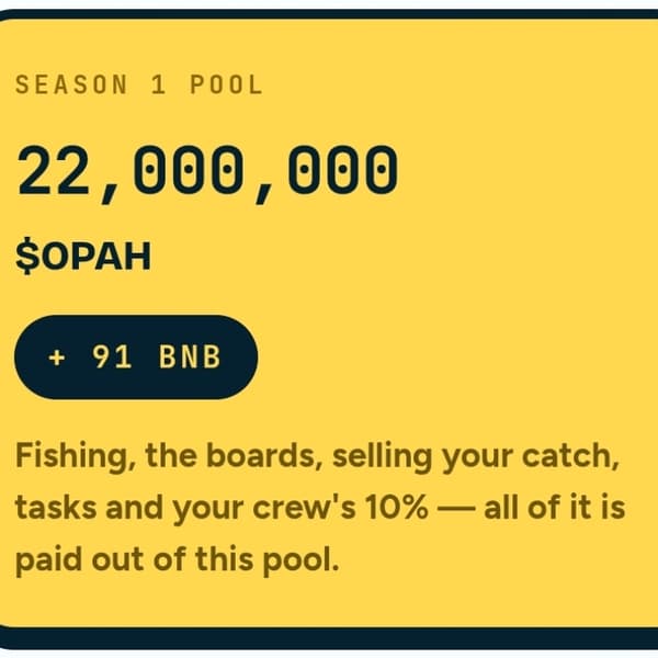OPAHREX SEASON 1 | Reward $OPAH & $BNB For Participant 🎁

Register:
https://opahrex.app/?ref=VM5L28

➖ Get EARLY ACCESS
➖ Login Using Google Or X
➖ Complete All Task (Just Click)
➖ Done