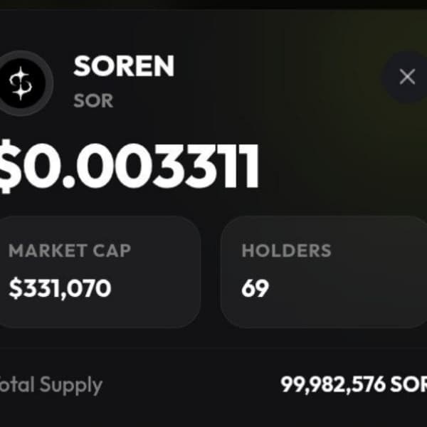 $SOREN FCFS

🔗Link : https://t.me/SORENCOMMUNITY_BOT/app?startapp=ref_7141495688 

- Check in get 1 SOREN
- Kumpulin $SOREN 
- Min withdraw 100 $SOREN fee 0.1 $TON